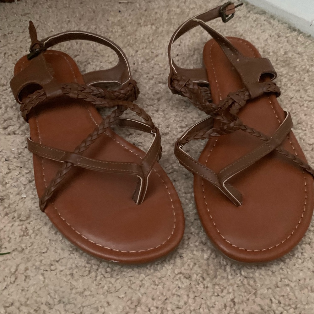 Brown sandals (never worn!)